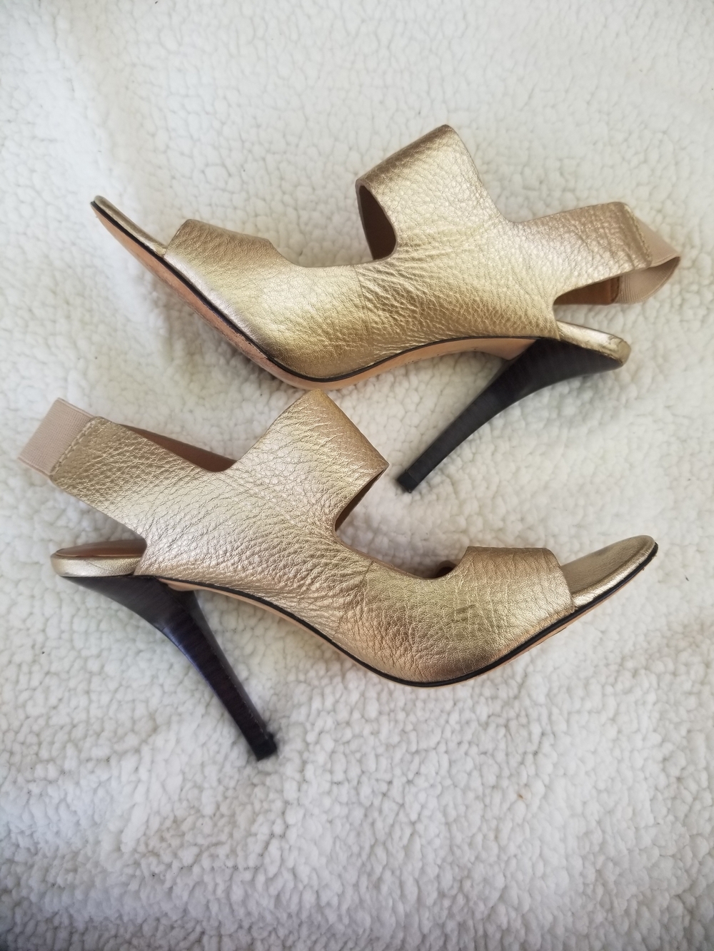 Michael Kors Metallic Gold Leather High-Heel